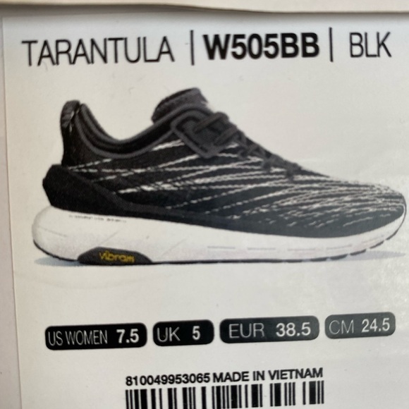 VIBRAM BRANDBLACK NWT WOMEN 7.5 - Picture 2 of 2